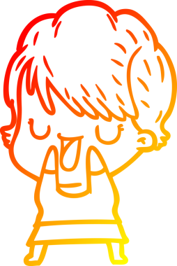 Bir insan tarafından çizilmiş bir karikatür kadın çizimi.