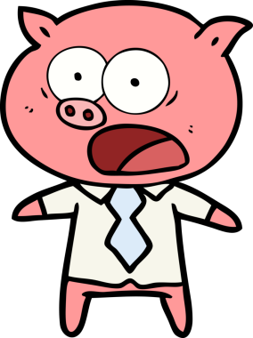 Bir insan tarafından çizilmiş domuz bağırması.