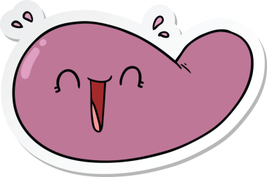 Bir insan tarafından çizilmiş safra kesesi karikatürü.