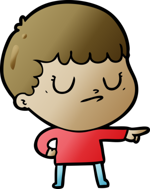 Bir insan tarafından çizilmiş huysuz çocuk çizgi filmi.