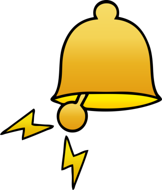 Bir insan tarafından çizilmiş çanın gölgeli karikatürü