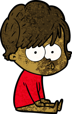 Bir insan tarafından çizilmiş karikatür kadın.