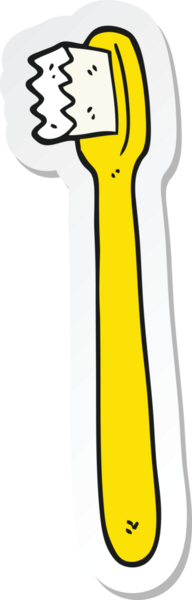 Bir insan tarafından çizilmiş diş fırçasının çıkartması.