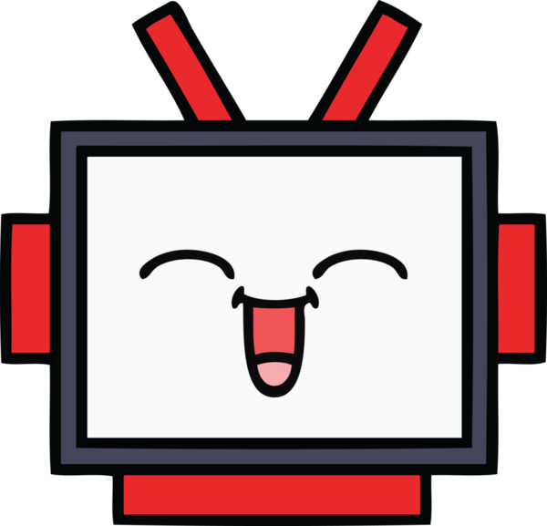 Bir insan tarafından çizilmiş güzel bir robot kafası karikatürü.