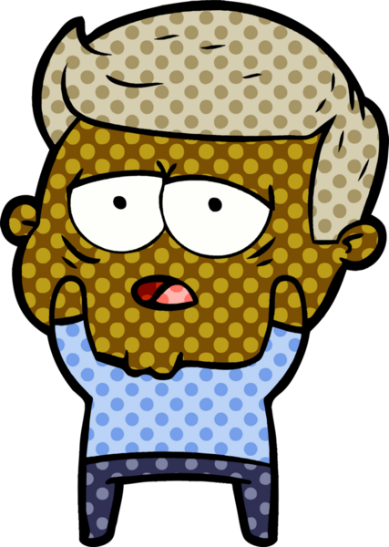 Bir insan tarafından çizilmiş yorgun bir adam.