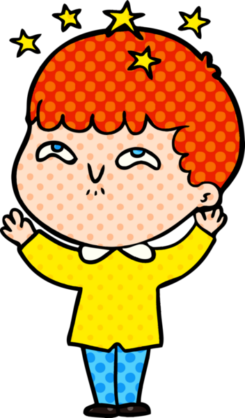 çizgi film bir insan tarafından çizilmiş hayret verici çocuk.