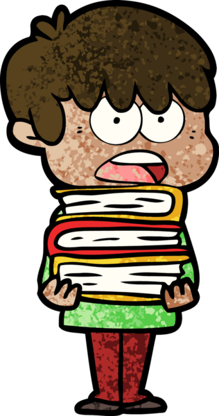 Bir insan tarafından çizilmiş endişeli çizgi film çocuğu.