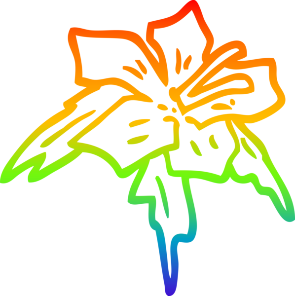 gökkuşağı gradyan çizgi çizimi bir insan tarafından çizilmiş zambak zambak