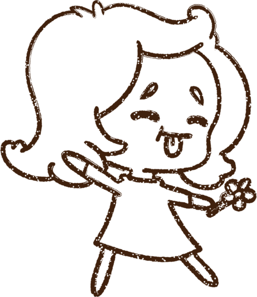 Bir insan tarafından çizilen Mutlu Kadın Kömürü