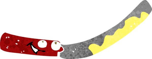 Bir insan tarafından çizilmiş tereyağı bıçağı.