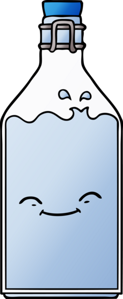 Bir insan tarafından çizilmiş eski bir su şişesi.