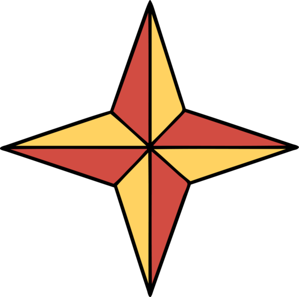 Bir insan tarafından çizilmiş geleneksel bir yıldız dövmesi.