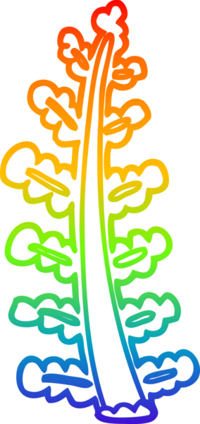 gökkuşağı gradyanı bir insan tarafından çizilmiş bir bitkinin çizimi