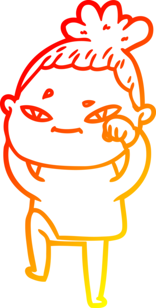 Bir insan tarafından çizilmiş bir karikatür kadın çizimi