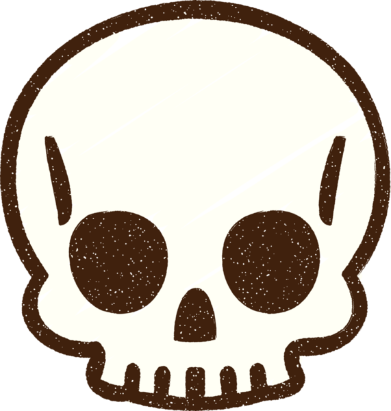 Ürkütücü Kafatası Tebeşiri Bir insan tarafından çizilmiş