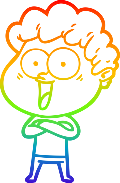 Bir insan tarafından çizilmiş mutlu bir adamın çizgi çizimi.