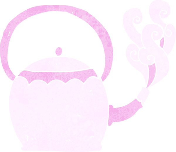 Bir insan tarafından çizilmiş çay demliği.