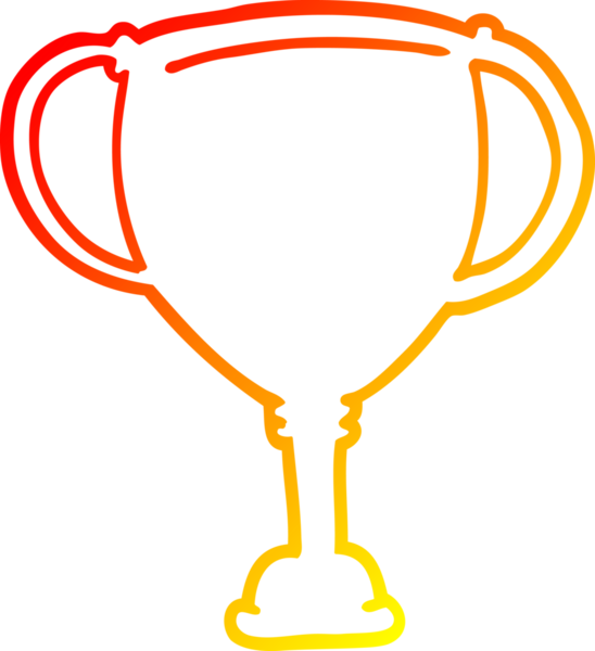 Bir insan tarafından çizilmiş bir çizgi film spor kupası çizimi.