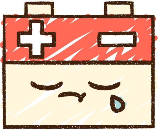 Bir insan tarafından çizilmiş pil tebeşiri.