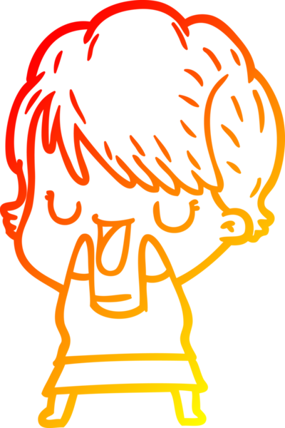 Bir insan tarafından çizilmiş bir karikatür kadın çizimi.