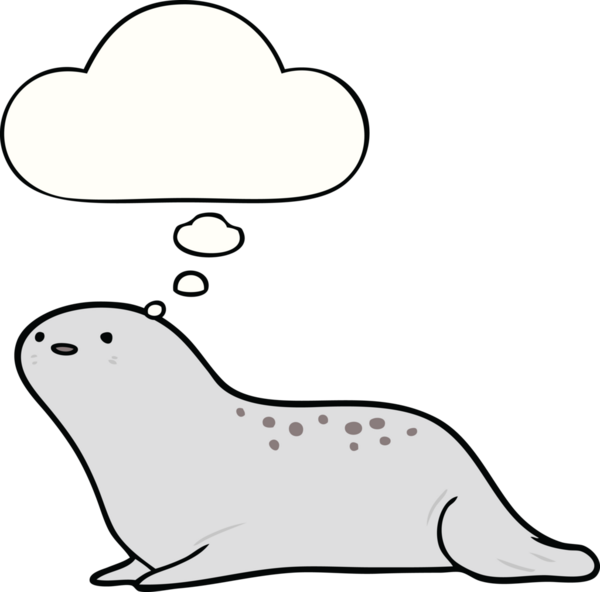 Bir insan tarafından çizilmiş düşünce baloncuklu karikatür mührü