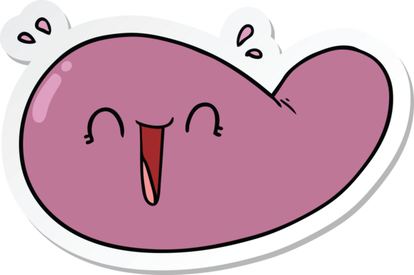 Bir insan tarafından çizilmiş safra kesesi karikatürü.