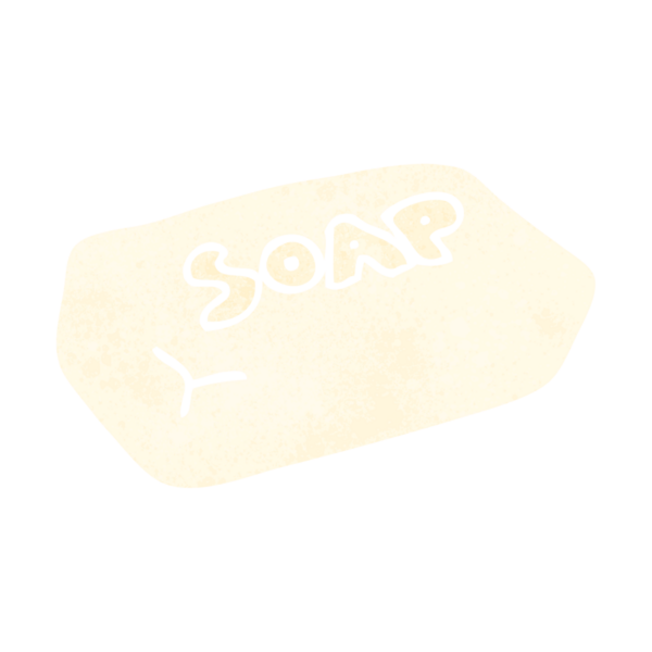 Bir insan tarafından çizilmiş serbest retro çizgi film sabunu.