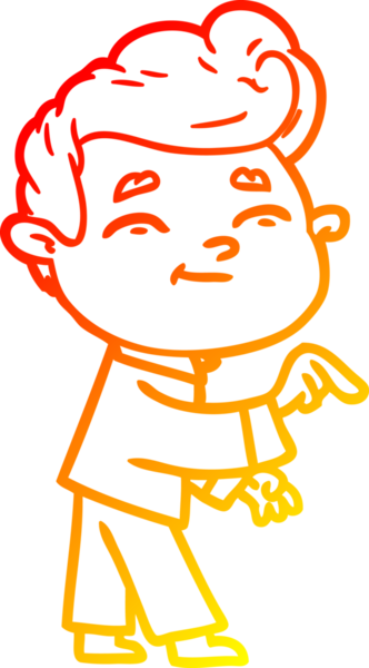 Bir insan tarafından çizilmiş mutlu bir çizgi film karakterinin sıcak çizgi çizimi