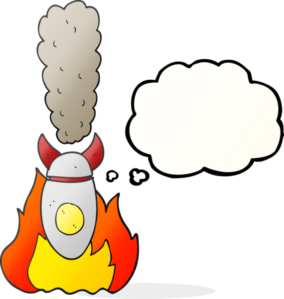 Bir insan tarafından çizilmiş serbest çizim balon karikatür düşen bomba