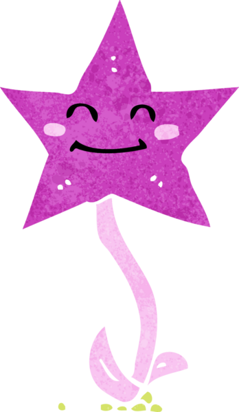 Bir insan tarafından çizilmiş çizgi film yıldızı çiçeği.