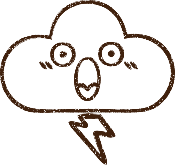 Bir insan tarafından çizilmiş bulut kömürü çizimi