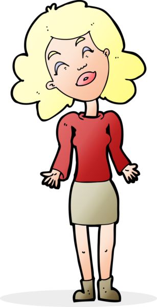 Bir insan tarafından çizilmiş omuz silken çizgi filmdeki kadın.