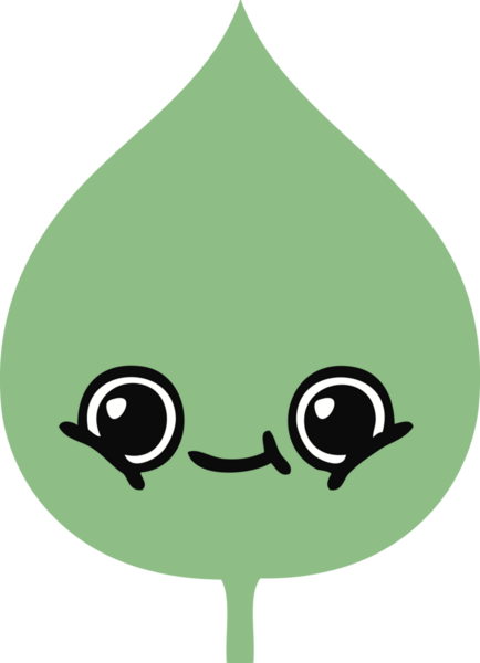 Bir insan tarafından çizilmiş dışavurumsal yaprağın düz renk retro karikatürü