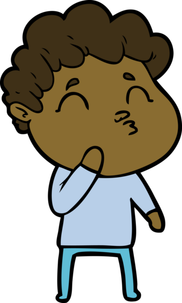 Çizgi film adamı somurtuyor Bir insan tarafından çizilmiş