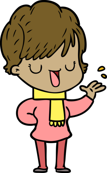 Bir insan tarafından çizilmiş bir karikatür kadın konuşuyor.