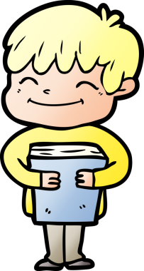 Bir insan tarafından çizilmiş mutlu çocuk çizgi filmi.