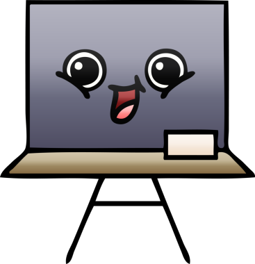 Bir insan tarafından çizilmiş bir karatahtanın gölgelenmiş gradyanı