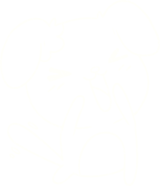 Bir insan tarafından çizilmiş şirin köpek tebeşiri.