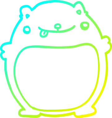 Bir insan tarafından çizilmiş bir çizgi film karakteri çizimi.