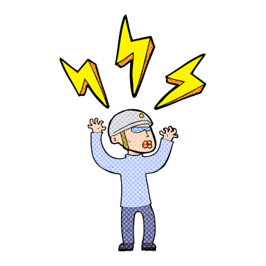 Çizgi filmdeki bisikletçi bir insan tarafından çizilmiş.