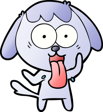 Bir insan tarafından çizilmiş şirin bir çizgi film köpeği.