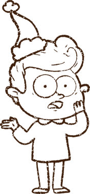 Bir insan tarafından çizilmiş Noel Adamı Kömürü