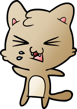 Bir insan tarafından çizilmiş kedi tıslaması.