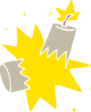 Bir insan tarafından çizilmiş karalama dinamiti.