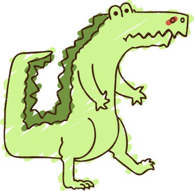 Bir insan tarafından çizilen Timsah Tebeşiri