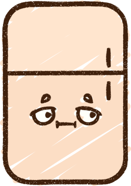 Bir insan tarafından çizilmiş buzdolabı tebeşiri