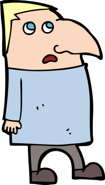 Bir insan tarafından çizilmiş endişeli bir adam.