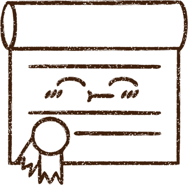 Bir insan tarafından çizilmiş Sertifika Kömürü Çizimi