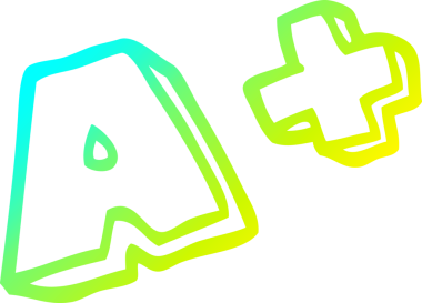 Bir insan tarafından çizilmiş bir karikatür harfi çizimi