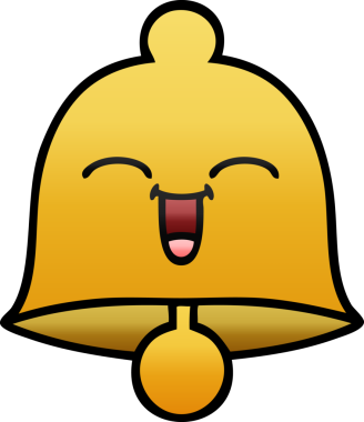 bir insan tarafından çizilmiş bir çanın gölgelenmiş karikatürü